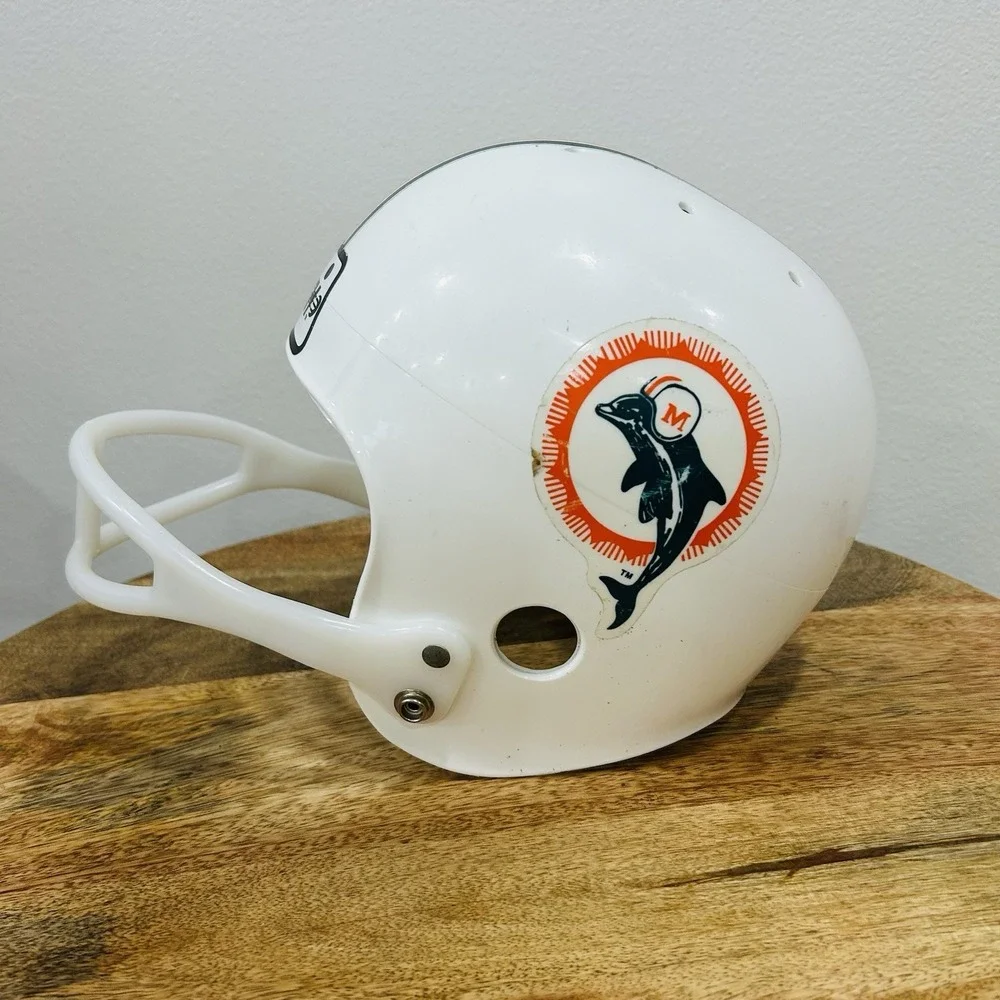Vintage 1980's HUTCH Miami Dolphins Kids Toy NFL Football Full Size Helmet